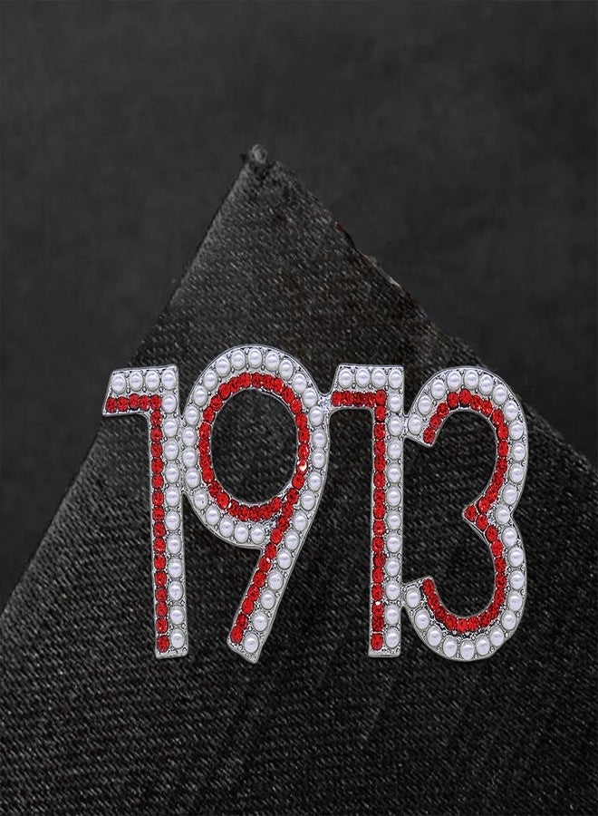 HUSURU Soror Organization Pearl 1913 DST Brooch Pin for Women Sorority Gift Greek Sorority Brooches for Clothing Bag - Image 2
